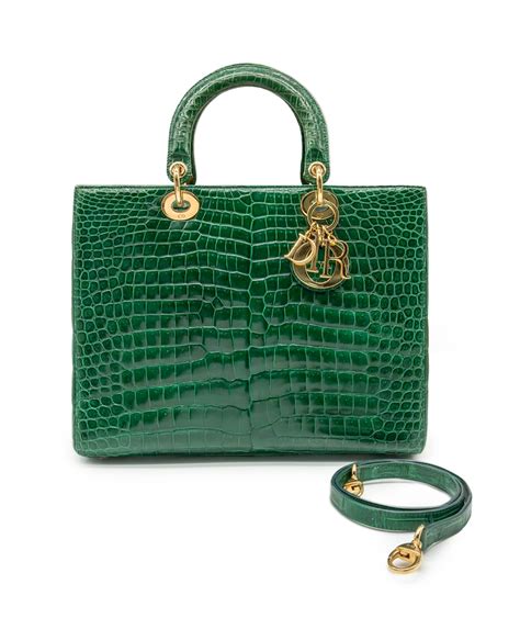 lady dior green crocodile bag|lady dior bag.